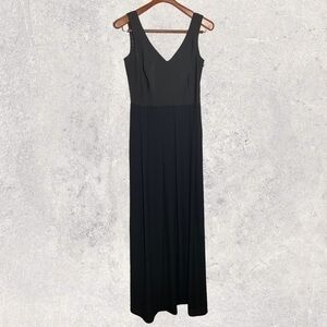 AGGI black, sleeveless maxi minimalist evening gown. Size 40 (U.S. M)